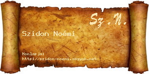 Szidon Noémi névjegykártya